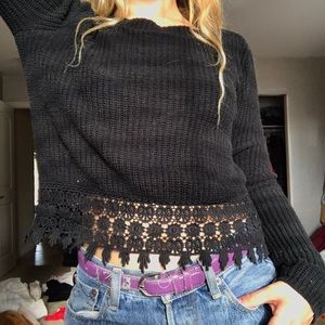 Ready for spooky season black sweater